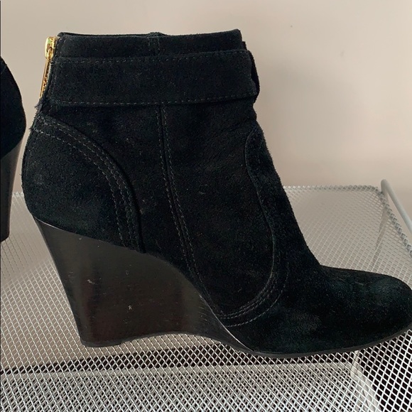 Tory Burch Adrienne Suede Wedge Ankle Booties - Picture 4 of 5